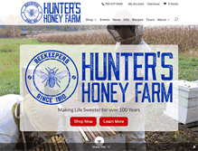 Tablet Screenshot of huntershoneyfarm.com